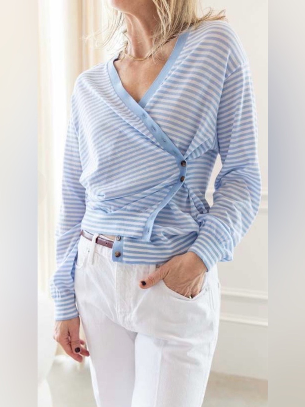 NEW~Ciao Lucia JORGIE Knit Cardigan STRIPED SZ S~